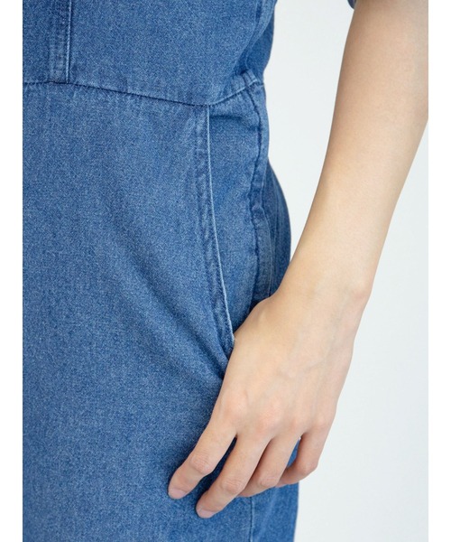 Sugar spoon（シュガースプーン）の「・SUGAR SPOON デニムレースアップサロペット＊（サロペット/オーバーオール・レディース・ブラック/インディゴブルー/ライトインディゴブルー・FREE）」の13枚目の写真