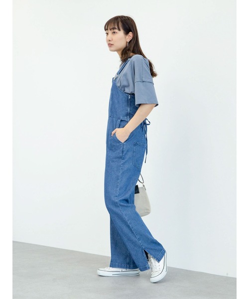 Sugar spoon（シュガースプーン）の「・SUGAR SPOON デニムレースアップサロペット＊（サロペット/オーバーオール・レディース・ブラック/インディゴブルー/ライトインディゴブルー・FREE）」の17枚目の写真