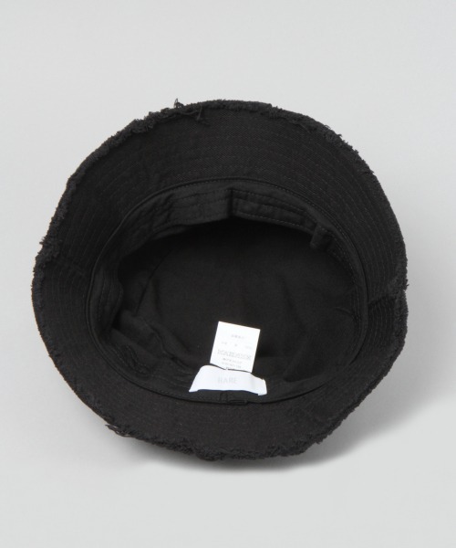 HARE（ハレ）の「クラッシュバケットハット(HARE)（ハット・レディース・ブラック/アイボリー・FREE）」の6枚目の写真