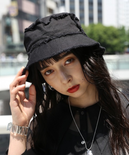 HARE（ハレ）の「クラッシュバケットハット(HARE)（ハット・レディース・ブラック/アイボリー・FREE）」の13枚目の写真