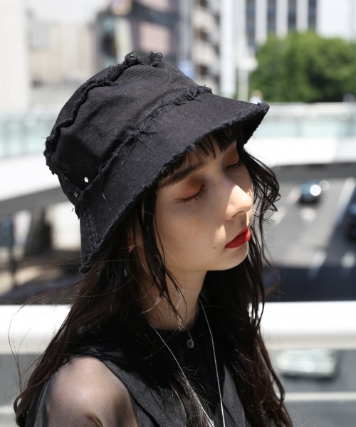 HARE（ハレ）の「クラッシュバケットハット(HARE)（ハット・レディース・ブラック/アイボリー・FREE）」の16枚目の写真