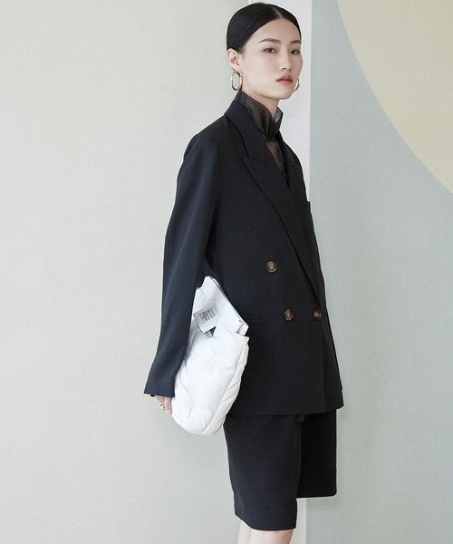 chuclla（チュクラ）の「ジョーゼット セットアップ ハーフパンツ je-101 chw1541（その他パンツ・レディース・ブラック/モカ・L/M/S）」の4枚目の写真