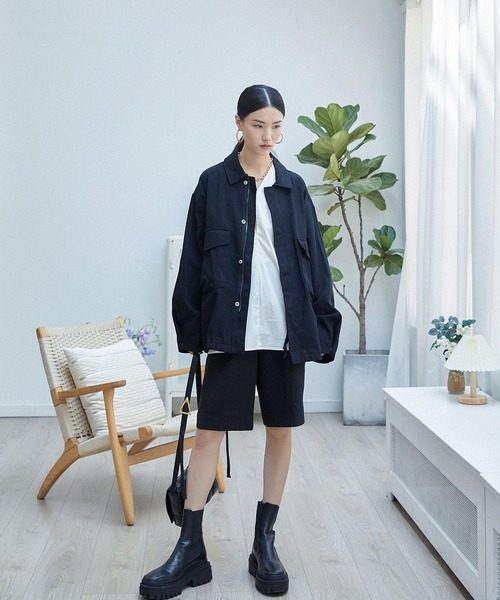 chuclla（チュクラ）の「ジョーゼット セットアップ ハーフパンツ je-101 chw1541（その他パンツ・レディース・ブラック/モカ・L/M/S）」の11枚目の写真