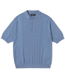 【mahagrid】CABLE KNIT POLO / マハグリッド ケーブル ニット ポロシャツ