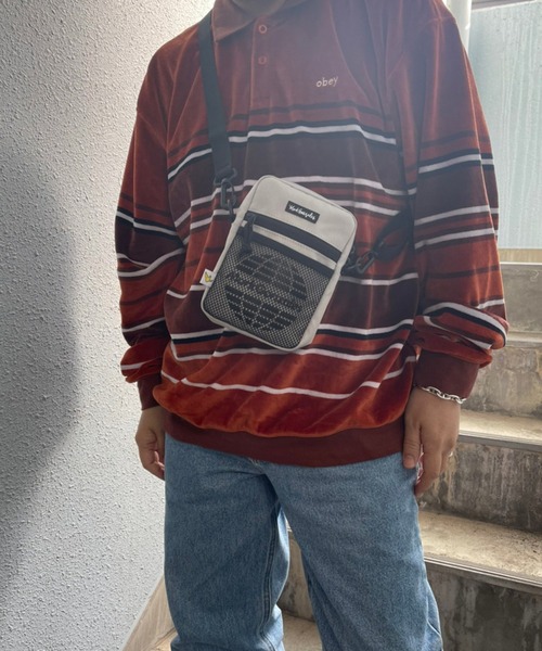 Mark Gonzales(マーク・ゴンザレス)の「MARK GONZALES/マークゴンザレス ナイロンリップ プリントメッシュポケット ミニショルダーバッグ(ショルダーバッグ・メンズ・ホワイト/グレー/ブラック・FREE)」の9枚目の写真