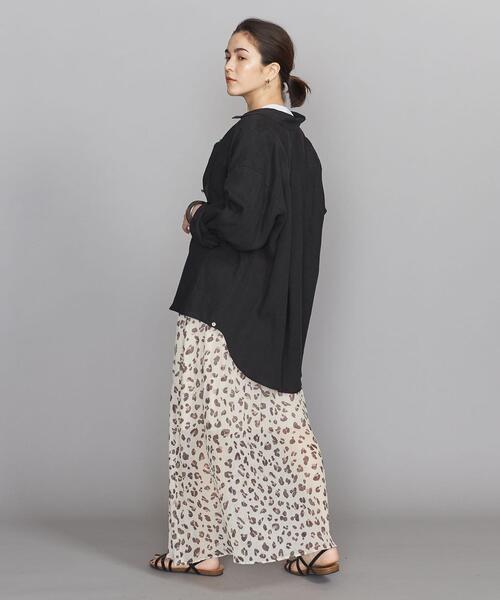 BEAUTY&YOUTH UNITED ARROWS（ビューティーアンドユースユナイテッドアローズ）の「BY 麻2WAYレギュラーカラーシャツ -ウォッシャブル-（シャツ/ブラウス・レディース・ベージュ/ブラック/ターコイズブルー・FREE）」の12枚目の写真