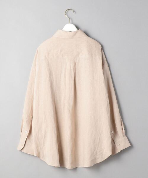 BEAUTY&YOUTH UNITED ARROWS（ビューティーアンドユースユナイテッドアローズ）の「BY 麻2WAYレギュラーカラーシャツ -ウォッシャブル-（シャツ/ブラウス・レディース・ベージュ/ブラック/ターコイズブルー・FREE）」の15枚目の写真