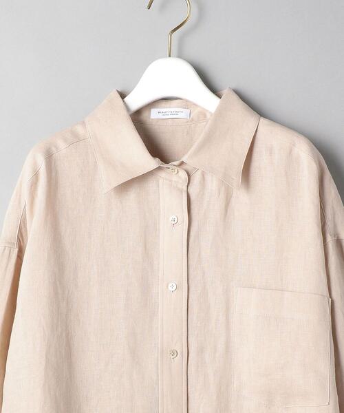 BEAUTY&YOUTH UNITED ARROWS（ビューティーアンドユースユナイテッドアローズ）の「BY 麻2WAYレギュラーカラーシャツ -ウォッシャブル-（シャツ/ブラウス・レディース・ベージュ/ブラック/ターコイズブルー・FREE）」の21枚目の写真