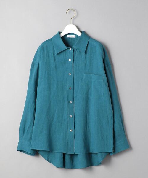 BEAUTY&YOUTH UNITED ARROWS（ビューティーアンドユースユナイテッドアローズ）の「BY 麻2WAYレギュラーカラーシャツ -ウォッシャブル-（シャツ/ブラウス・レディース・ベージュ/ブラック/ターコイズブルー・FREE）」の17枚目の写真