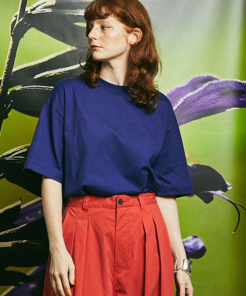 MAISON SPECIAL(メゾンスペシャル)の「《ユニセックスアイテム》60/3ハイゲージ天竺オーバーサイズTシャツ 【MAISON SPECIAL/メゾンスペシャル】(Tシャツ/カットソー・メンズ・チャコールグレー/グレイッシュベージュ/ブルー/ライトブルー/ラベンダー/ピンク・44/46/48)」の5枚目の写真