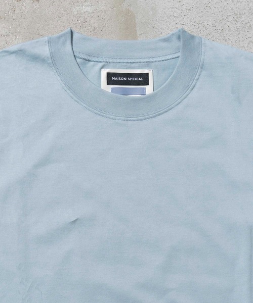 MAISON SPECIAL(メゾンスペシャル)の「《ユニセックスアイテム》60/3ハイゲージ天竺オーバーサイズTシャツ 【MAISON SPECIAL/メゾンスペシャル】(Tシャツ/カットソー・メンズ・チャコールグレー/グレイッシュベージュ/ブルー/ライトブルー/ラベンダー/ピンク・44/46/48)」の8枚目の写真