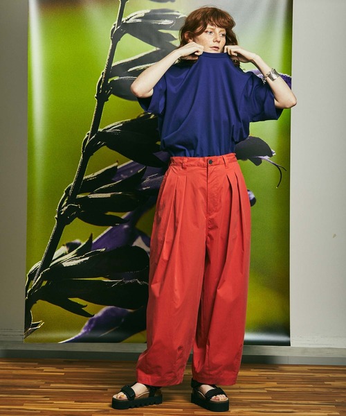 MAISON SPECIAL(メゾンスペシャル)の「《ユニセックスアイテム》60/3ハイゲージ天竺オーバーサイズTシャツ 【MAISON SPECIAL/メゾンスペシャル】(Tシャツ/カットソー・メンズ・チャコールグレー/グレイッシュベージュ/ブルー/ライトブルー/ラベンダー/ピンク・44/46/48)」の13枚目の写真