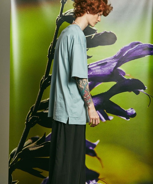 MAISON SPECIAL(メゾンスペシャル)の「《ユニセックスアイテム》60/3ハイゲージ天竺オーバーサイズTシャツ 【MAISON SPECIAL/メゾンスペシャル】(Tシャツ/カットソー・メンズ・チャコールグレー/グレイッシュベージュ/ブルー/ライトブルー/ラベンダー/ピンク・44/46/48)」の18枚目の写真