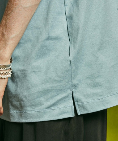 MAISON SPECIAL(メゾンスペシャル)の「《ユニセックスアイテム》60/3ハイゲージ天竺オーバーサイズTシャツ 【MAISON SPECIAL/メゾンスペシャル】(Tシャツ/カットソー・メンズ・チャコールグレー/グレイッシュベージュ/ブルー/ライトブルー/ラベンダー/ピンク・44/46/48)」の22枚目の写真