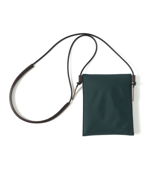 BEAMS LIGHTS（ビームスライツ）の「BEAMS LIGHTS / ナイロン ミニショルダーバッグ（ショルダーバッグ・メンズ・ブラック/ダークグリーン・ONE SIZE）」の6枚目の写真