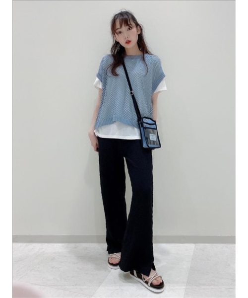 Cutie Blonde（キューティーブロンド）の「◆【2点セット】後ろあきメッシュベストセット（その他トップス・レディース・ブラック/ブルー/ベージュ・03/02）」の18枚目の写真