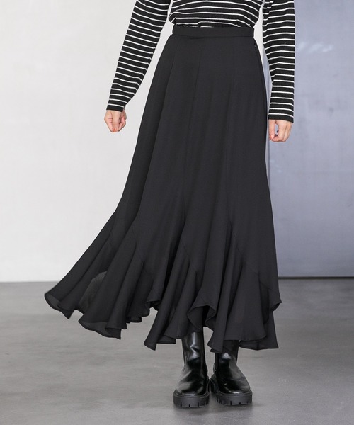mysty woman（ミスティウーマン）の「エスカルゴマーメイドスカート 956303（スカート・レディース・ブラック/アイボリー/ブラック系/ライトブラウン/ベージュ/ブラウン系/オフホワイト/ボルドー/ホワイト/ブラック系9/ホワイト系7/ブラウン系4/ホワイト系3/ブラック系6/ブラック系7/ブラック系8/ホワイト系1/その他・FREE）」の18枚目の写真