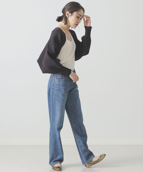 BEAMS LIGHTS（ビームスライツ）の「BEAMS LIGHTS / カノコ ボレロ（カーディガン/ボレロ・レディース・ブラック/ホワイト系その他5・ONE SIZE）」の7枚目の写真