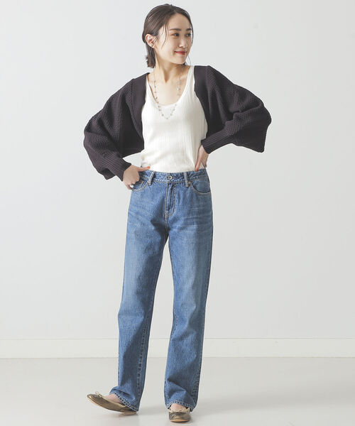 BEAMS LIGHTS（ビームスライツ）の「BEAMS LIGHTS / カノコ ボレロ（カーディガン/ボレロ・レディース・ブラック/ホワイト系その他5・ONE SIZE）」の8枚目の写真