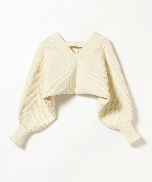 BEAMS LIGHTS（ビームスライツ）の「BEAMS LIGHTS / カノコ ボレロ（カーディガン/ボレロ・レディース・ブラック/ホワイト系その他5・ONE SIZE）」の16枚目の写真