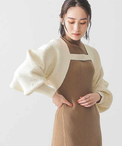 BEAMS LIGHTS（ビームスライツ）の「BEAMS LIGHTS / カノコ ボレロ（カーディガン/ボレロ・レディース・ブラック/ホワイト系その他5・ONE SIZE）」の20枚目の写真