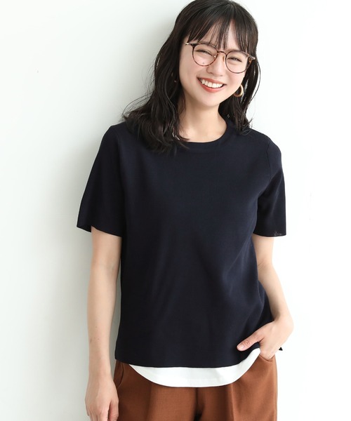 coca(coca)(コカ)の「ボックスニット(Tシャツ/カットソー・レディース・ブラック/パープル/ネイビー/グレー系その他・M/L)」の1枚目の写真