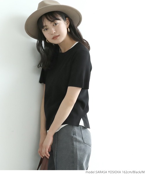 coca(coca)(コカ)の「ボックスニット(Tシャツ/カットソー・レディース・ブラック/パープル/ネイビー/グレー系その他・M/L)」の6枚目の写真