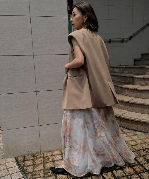 Ameri CHIFFON PLEATS DRESS ベージュ M アメリ 買い誠実 PLEATS Ameri（アメリ）の「CHIFFON DRESS（ワンピース