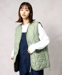 TAION（タイオン）の「【 TAION / タイオン 】 【 ユニセックス 】 ミリタリージップ Vネックダウンベスト　TAION-001ZML DON（ベスト・メンズ）」