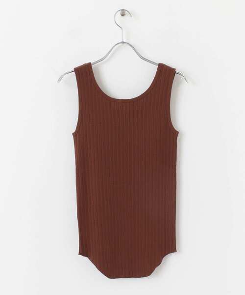 URBAN RESEARCH DOORS（アーバンリサーチドアーズ）の「アイレットテレコタンクトップ（タンクトップ・レディース・ナチュラル/ブラウン/ブラック・ONE）」の11枚目の写真