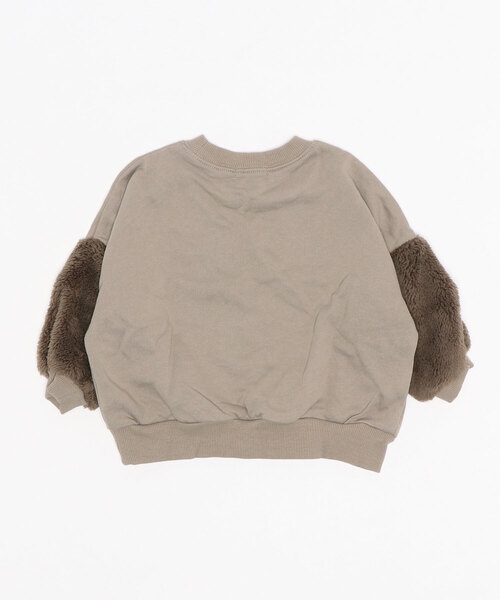 pairmanon（ペアマノン）の「【万能スウェット】ボア切替 ビッグシルエットトレーナー（スウェット・キッズ・ブラック/ブラウン/モカ/グレイッシュベージュ/ミント・140/150/90/100/110/120/130）」の18枚目の写真