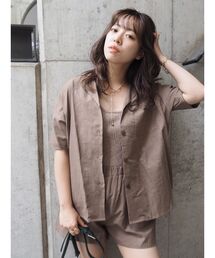 EVRIS | リネンブレンドオープンカラーシャツ(シャツ/ブラウス)