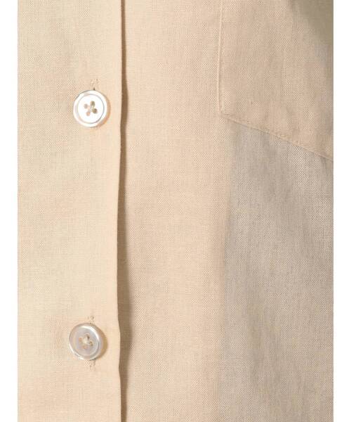 EVRIS（エヴリス）の「リネンブレンドオープンカラーシャツ（シャツ/ブラウス・レディース・ブラウン/アイボリー・FREE）」の19枚目の写真