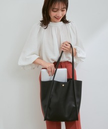 VIS | 【A4対応】軽くて柔らかい。シンプルソフトフェイクレザートートバッグ(トートバッグ)