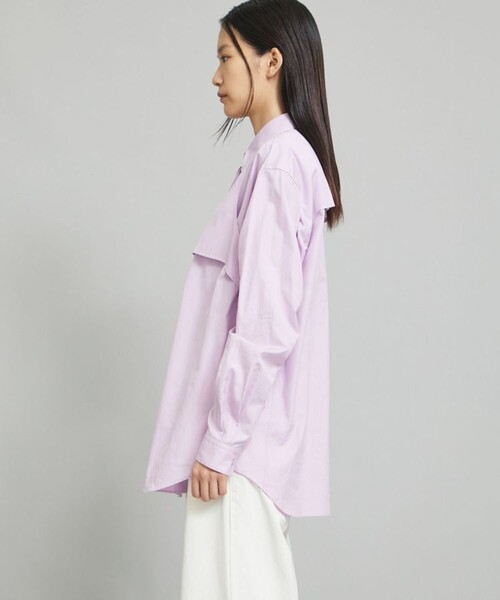 JOHN LAWRENCE SULLIVAN - ジョンローレンスサリバン　レイヤードリブニット RIB LAYERED HI-NECK TOP(FREE GREY): JOHN LAWRENCE SULLIVAN