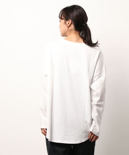 Lee（リー）の「【Lee】フロントロゴロンＴ（Tシャツ/カットソー・レディース・ホワイト/ライム/ベージュ・M/L）」の5枚目の写真