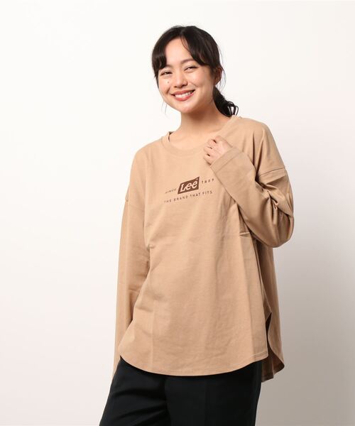 Lee（リー）の「【Lee】フロントロゴロンＴ（Tシャツ/カットソー・レディース・ホワイト/ライム/ベージュ・M/L）」の19枚目の写真
