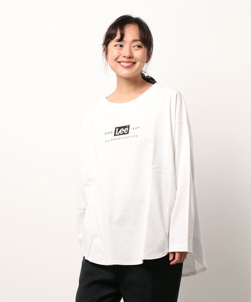 Lee（リー）の「【Lee】フロントロゴロンＴ（Tシャツ/カットソー・レディース・ホワイト/ライム/ベージュ・M/L）」の7枚目の写真
