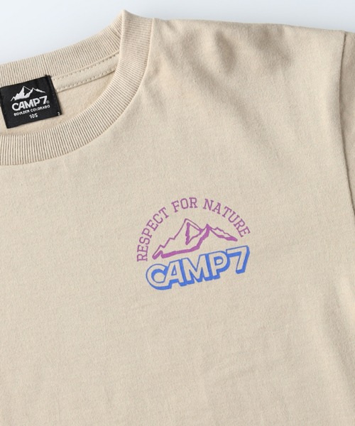 CAMP7（キャンプセブン）の「【CAMP7】ロゴプリントロンＴ（Tシャツ/カットソー・キッズ・ベージュ/ブラック・130/140/105/120/155）」の13枚目の写真