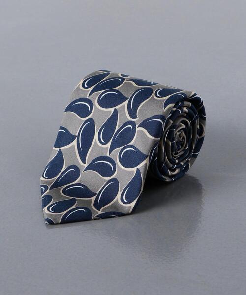 FRANCO BASSI(フランコバッシ)の「<FRANCO BASSI(フランコバッシ)> 2トーン プリント タイ(ネクタイ・メンズ・ブラック/グレー・FREE)」の1枚目の写真