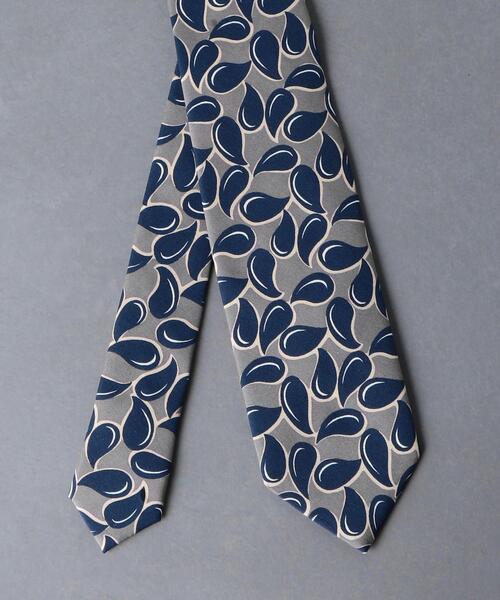 FRANCO BASSI(フランコバッシ)の「<FRANCO BASSI(フランコバッシ)> 2トーン プリント タイ(ネクタイ・メンズ・ブラック/グレー・FREE)」の4枚目の写真