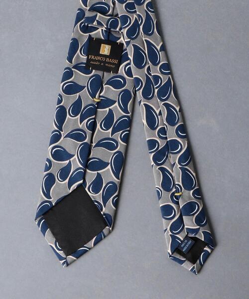FRANCO BASSI(フランコバッシ)の「<FRANCO BASSI(フランコバッシ)> 2トーン プリント タイ(ネクタイ・メンズ・ブラック/グレー・FREE)」の3枚目の写真