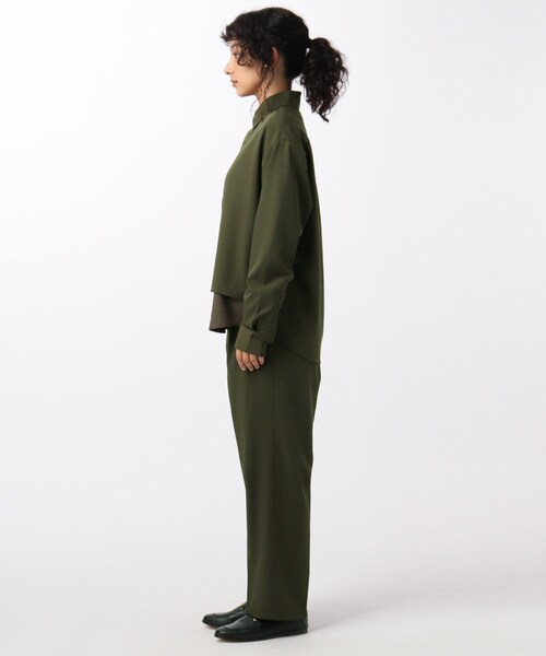 tk.TAKEO KIKUCHI(ティーケータケオキクチ)の「◆ナメラカハーフレイヤーシャツセットアップ(セットアップ・レディース・ブラック/ベージュ/カーキ/ブラウン系その他・66)」の20枚目の写真