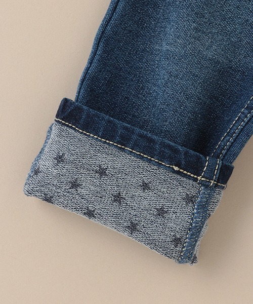 Love&Peace&Money（ラブアンドピースアンドマネー）の「スキニーニットデニムロングストレッチパンツ（デニムパンツ・キッズ・ネイビー・80ｃｍ/100cm/120cm/110cm/90cm/130cm）」の7枚目の写真