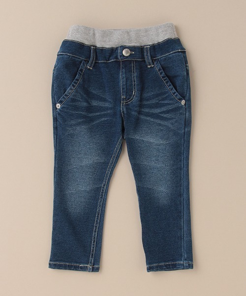 Love&Peace&Money（ラブアンドピースアンドマネー）の「スキニーニットデニムロングストレッチパンツ（デニムパンツ・キッズ・ネイビー・80ｃｍ/100cm/120cm/110cm/90cm/130cm）」の17枚目の写真