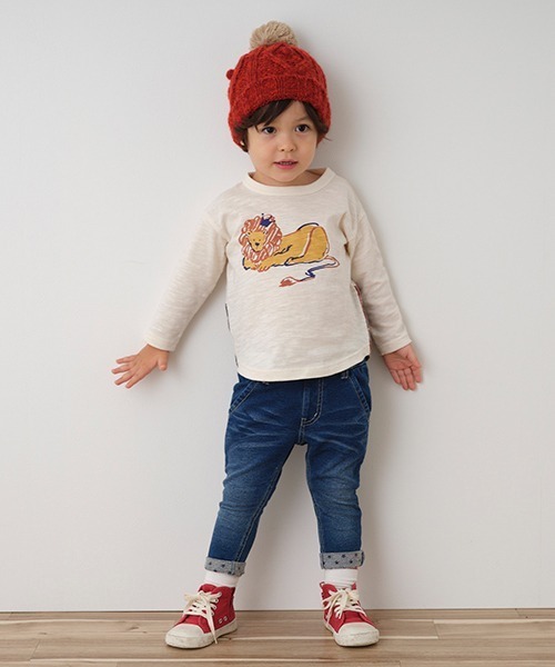 Love&Peace&Money（ラブアンドピースアンドマネー）の「スキニーニットデニムロングストレッチパンツ（デニムパンツ・キッズ・ネイビー・80ｃｍ/100cm/120cm/110cm/90cm/130cm）」の10枚目の写真