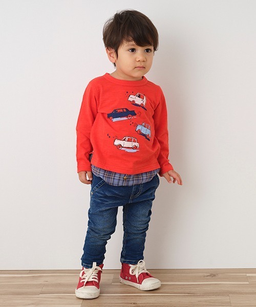 Love&Peace&Money（ラブアンドピースアンドマネー）の「スキニーニットデニムロングストレッチパンツ（デニムパンツ・キッズ・ネイビー・80ｃｍ/100cm/120cm/110cm/90cm/130cm）」の15枚目の写真