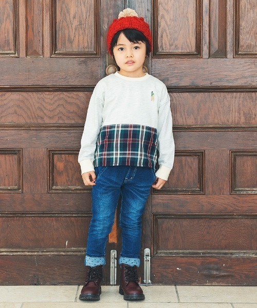 Love&Peace&Money（ラブアンドピースアンドマネー）の「スキニーニットデニムロングストレッチパンツ（デニムパンツ・キッズ・ネイビー・80ｃｍ/100cm/120cm/110cm/90cm/130cm）」の16枚目の写真