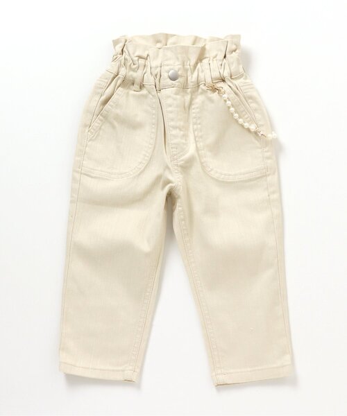 BREEZE（ブリーズ）の「パールチャーム付デニムパンツ 9分丈＿ストレッチ（デニムパンツ・キッズ・ネイビー/アイボリー・140/90/130/110/100/120/150）」の9枚目の写真