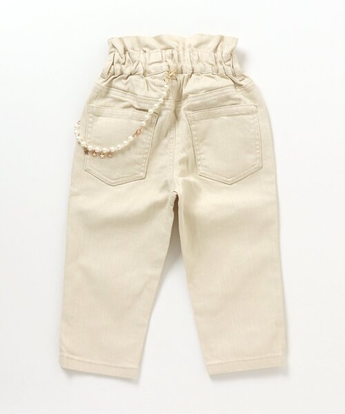 BREEZE（ブリーズ）の「パールチャーム付デニムパンツ 9分丈＿ストレッチ（デニムパンツ・キッズ・ネイビー/アイボリー・140/90/130/110/100/120/150）」の16枚目の写真